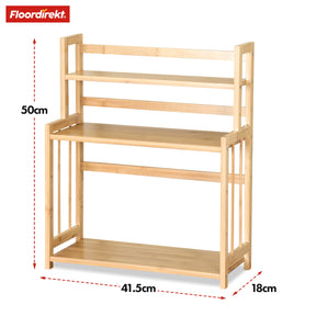 Bambus-Küchenregal | Alabama | Stilvoller Stauraum für Gewürze und Utensilien