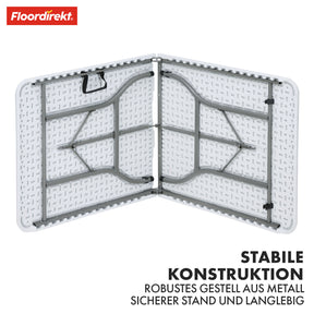 Klapptisch | Akita | Strapazierfähiger und Wetterfester Tisch für Haus, Garten und Camping | 183 x 76 cm