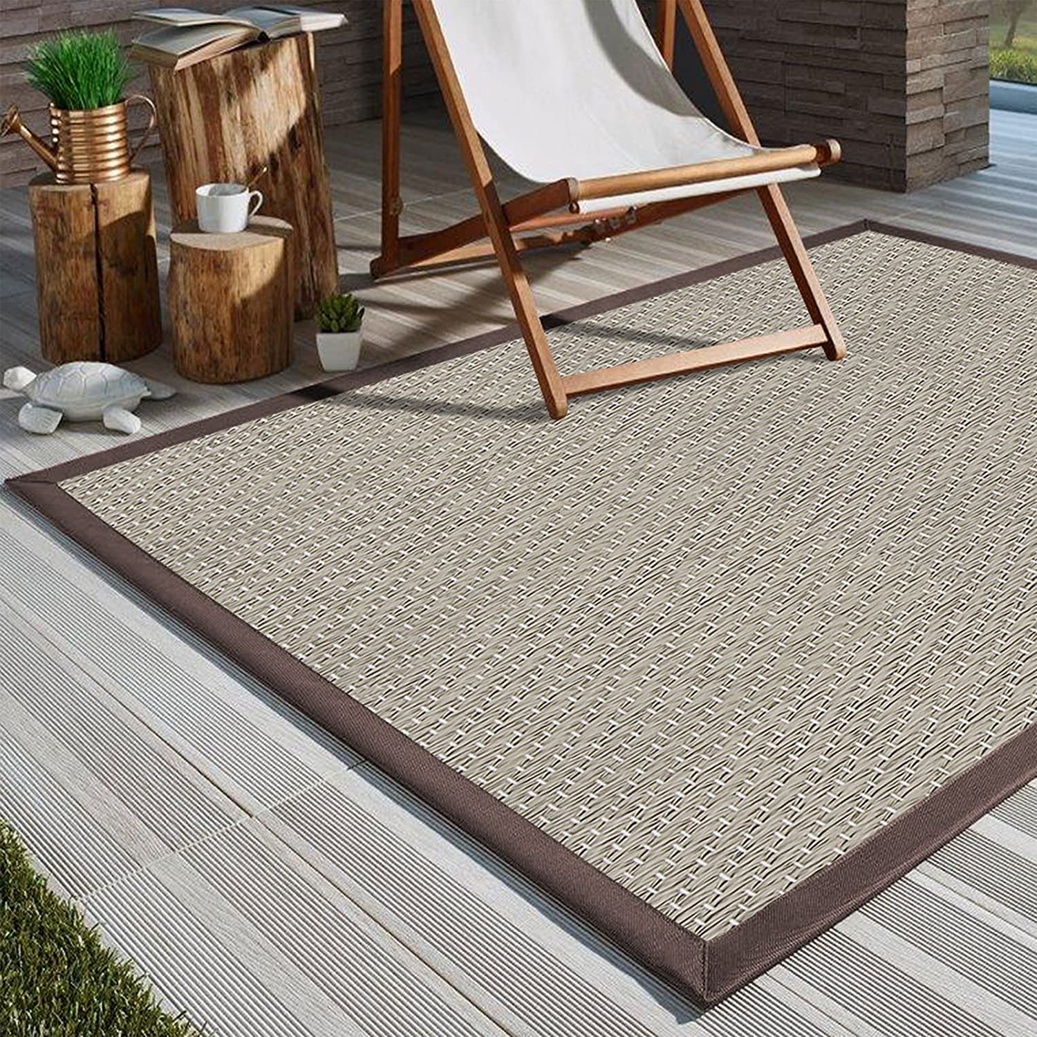 KARAT Outdoor-Teppich | Mit Bordüre Designs 5 3 | Größen 