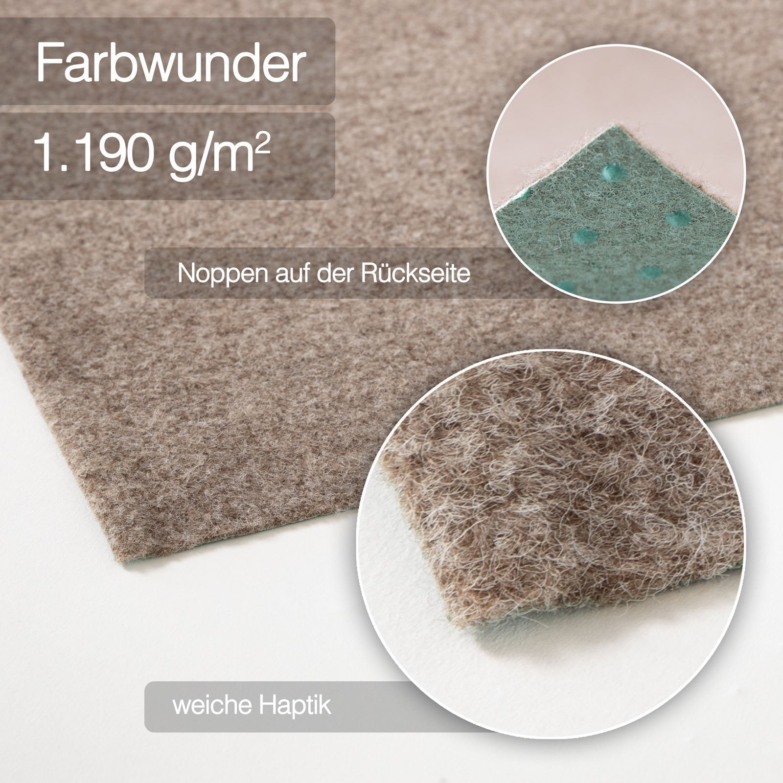 ✂ Rasenteppich Farbwunder Pro | Beige | Pflegeleicht & langlebig